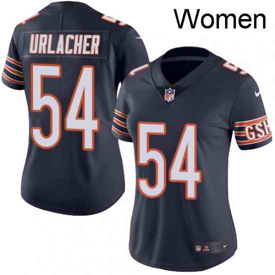 Womens Nike Chicago Bears 54 Brian Urlacher Elite Navy Blue Team Color NFL Jersey